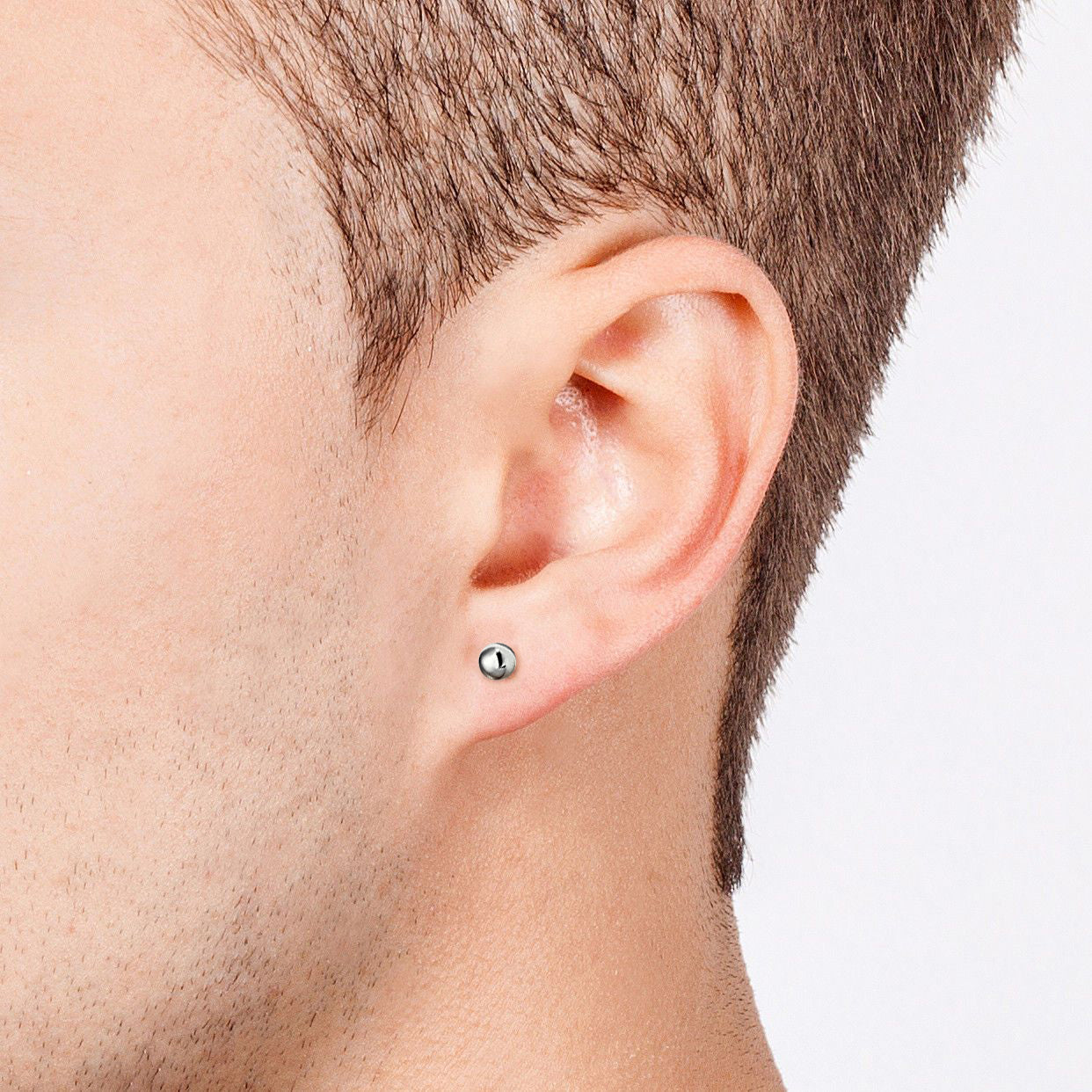 Mens silver earrings studs shop