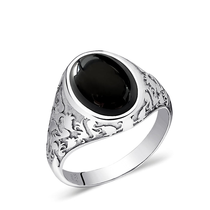 men's vintage black ring