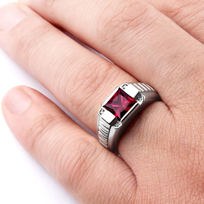 ruby diamond ring for men