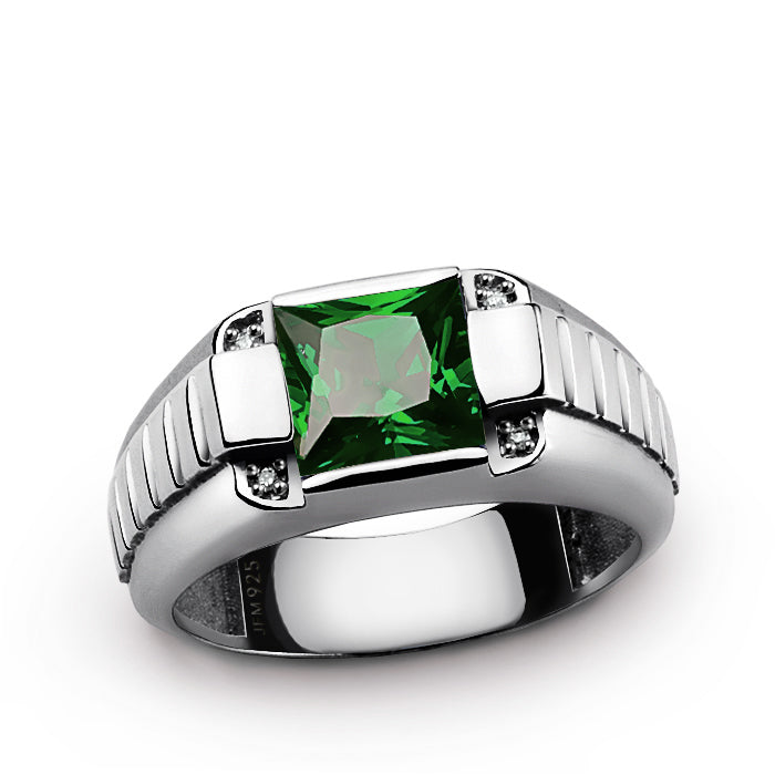 man emerald pinky ring