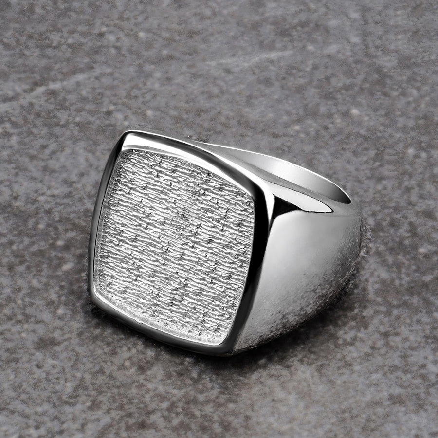 Men Solid Silver Rings, Simple Plain Ring With S925 Stamp-send
