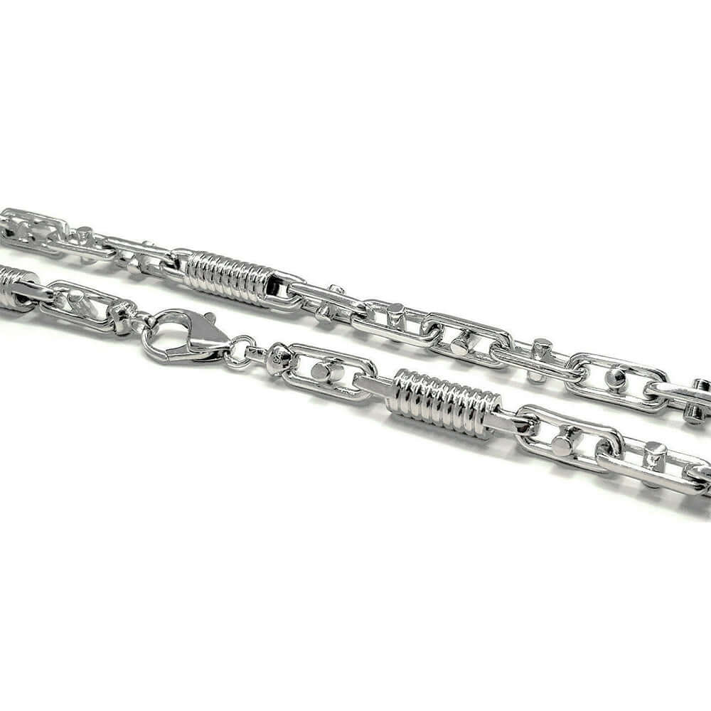 Monte Carlo Chain Men's 925 Sterling Silver Long Necklace