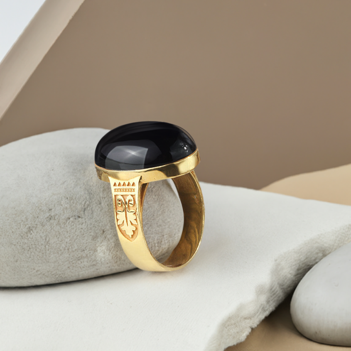 10k Yellow Gold with Black Onyx