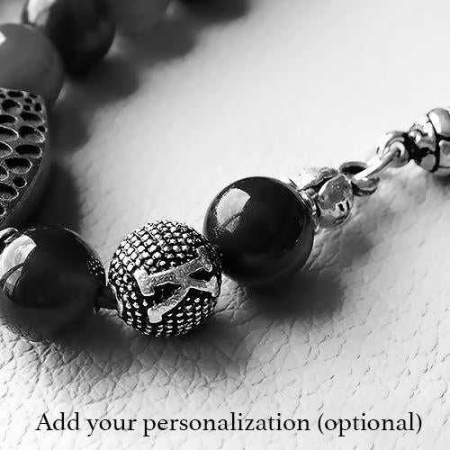 Personalized Tasbih 33 Prayer Beads Natural Aqiq with Silver Rosary Handmade Islamic Gift for Him