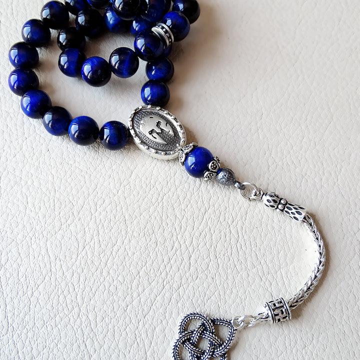 blue stone prayer rosary