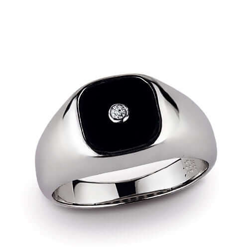 black diamond ring men's