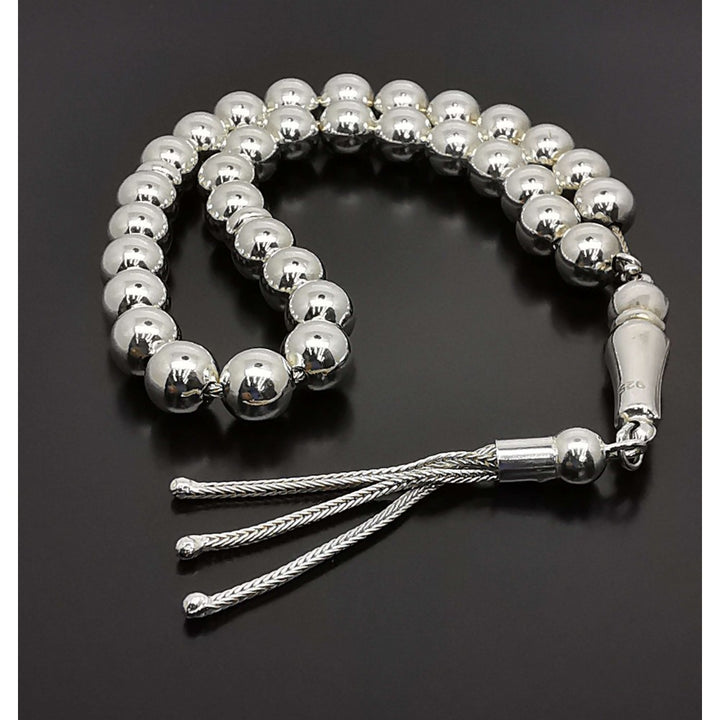Muslim Tasbih 33 Prayer Beads 925 Sterling Silver Islamic Rosary