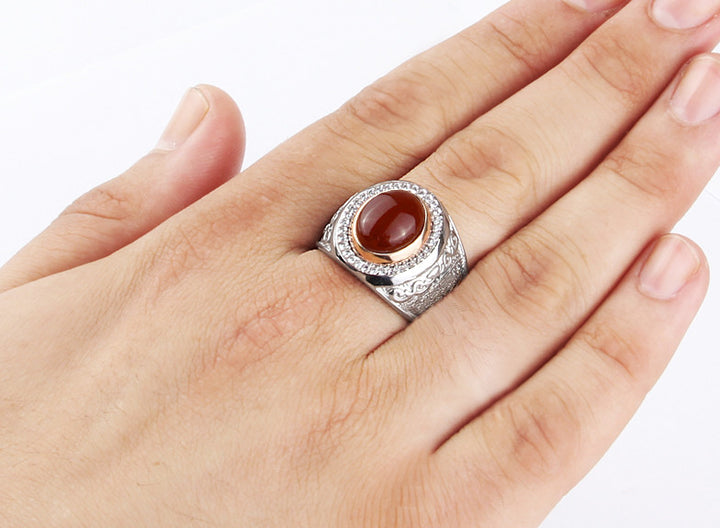 wide band single stone ring