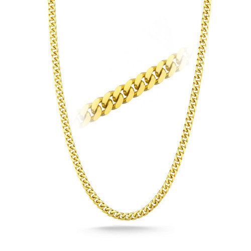 gold plated chain necklace man