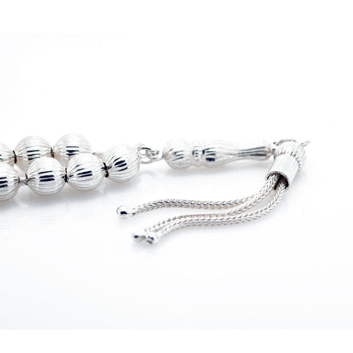 925 SILVER Islamic Prayer Rosary Round Bead Tesbih Muslim Misbaha مسبحة الصلاة