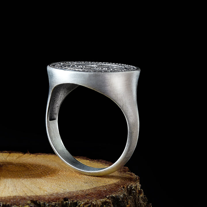 925 Sterling Silver Carpe Diem Inspirational Quote Mens Ring Jewelry