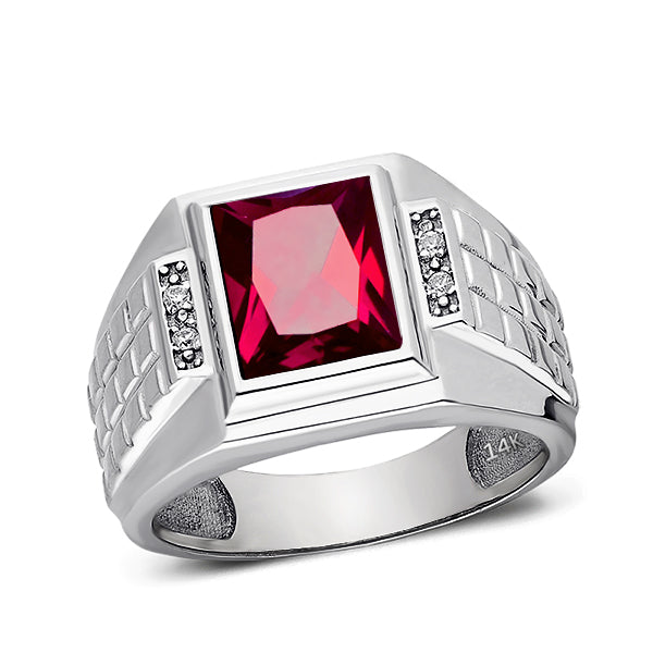 Men's Red Ruby Ring