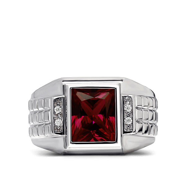 Men's Red Ruby Ring