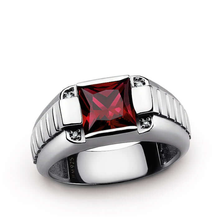 wide band gemstone ring