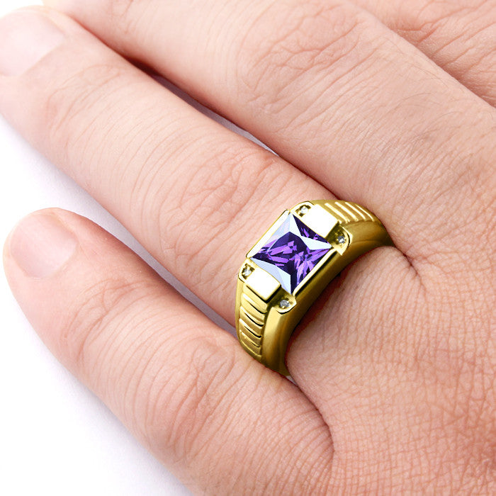 Diamond and Amethyst Ring