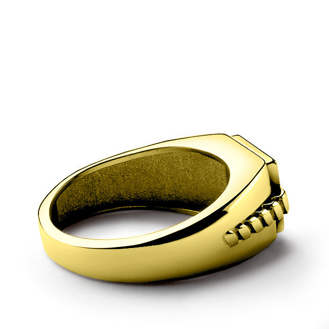 Yellow Gold Blue Sapphire Ring