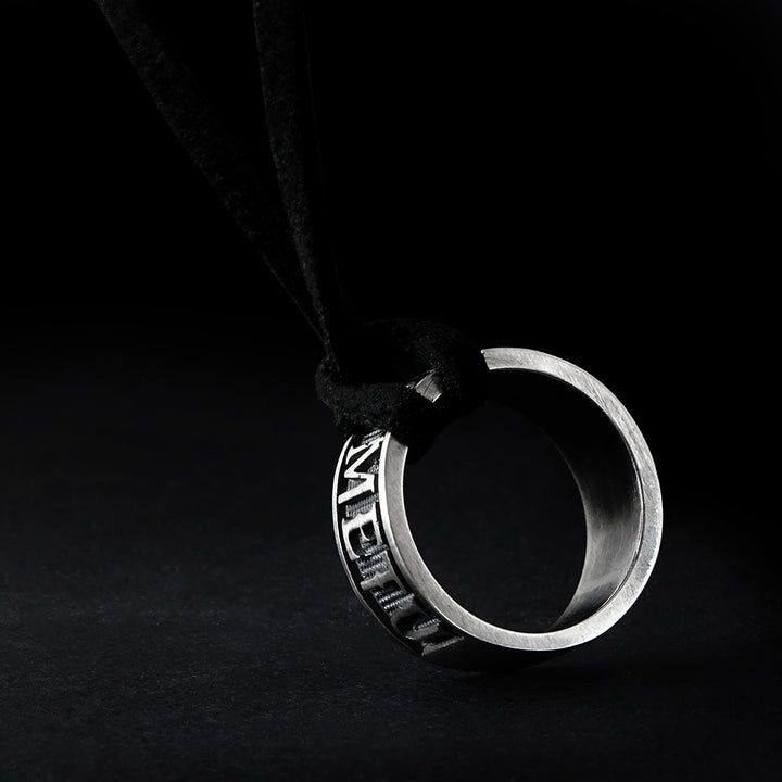Ring Pendant Necklace Without Hope Without Fear Men's Engrave Jewelry