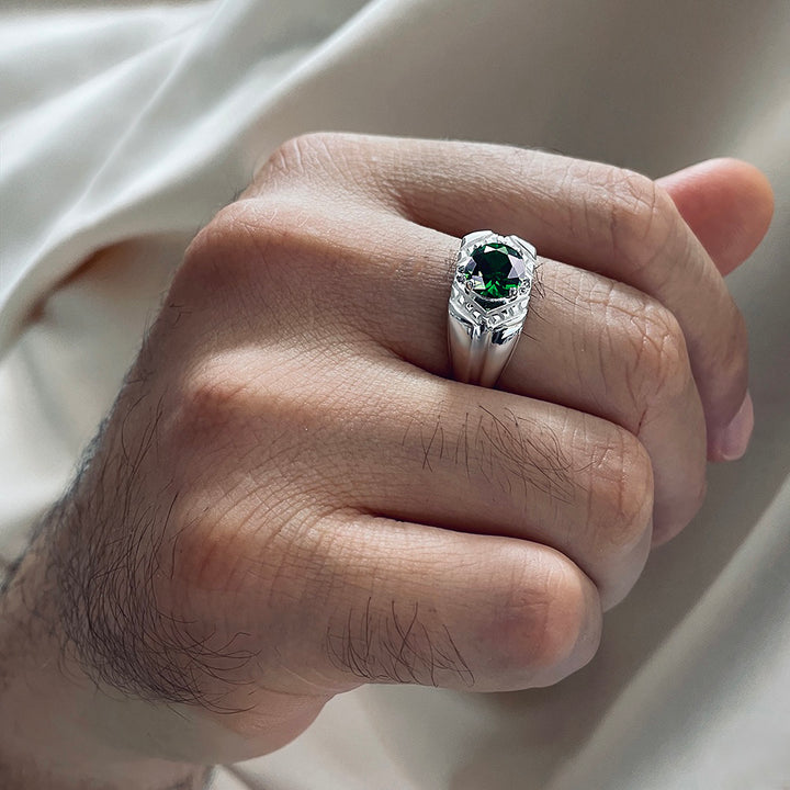 green ring 925 silver