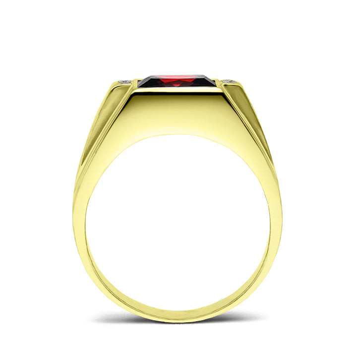 Gold Ring with Red Stone