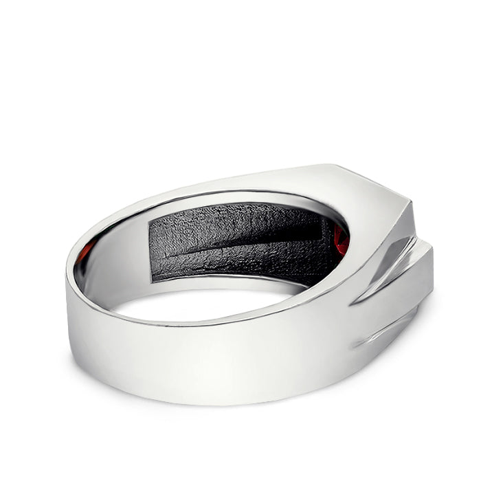 Men's Ring with Red Stone