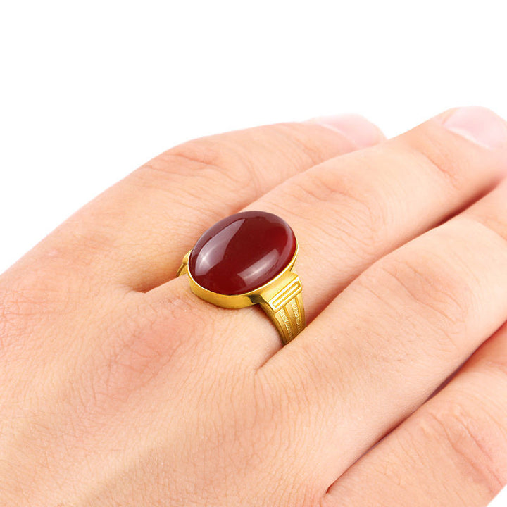 Red Agate Ring