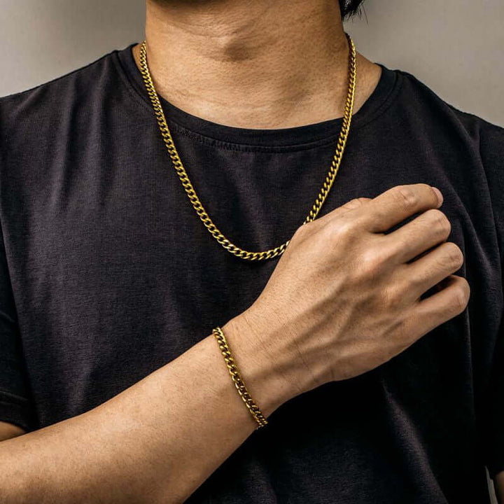 Men's Cuban Chain Set