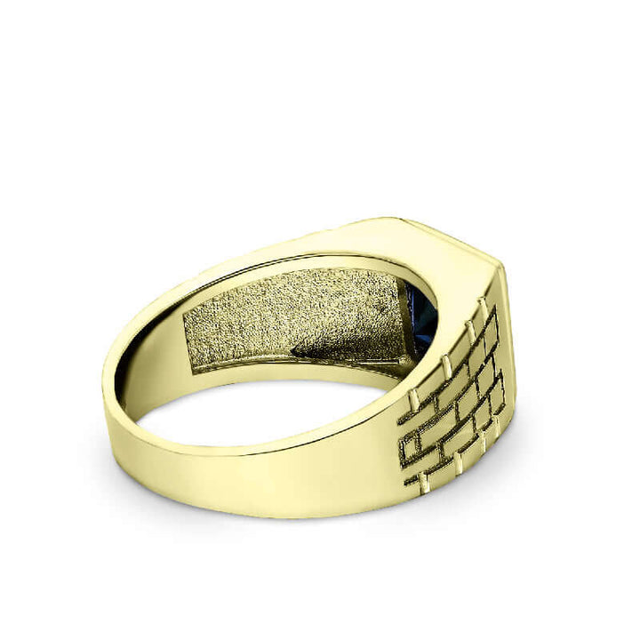 Men's Blue Sapphire Ring 