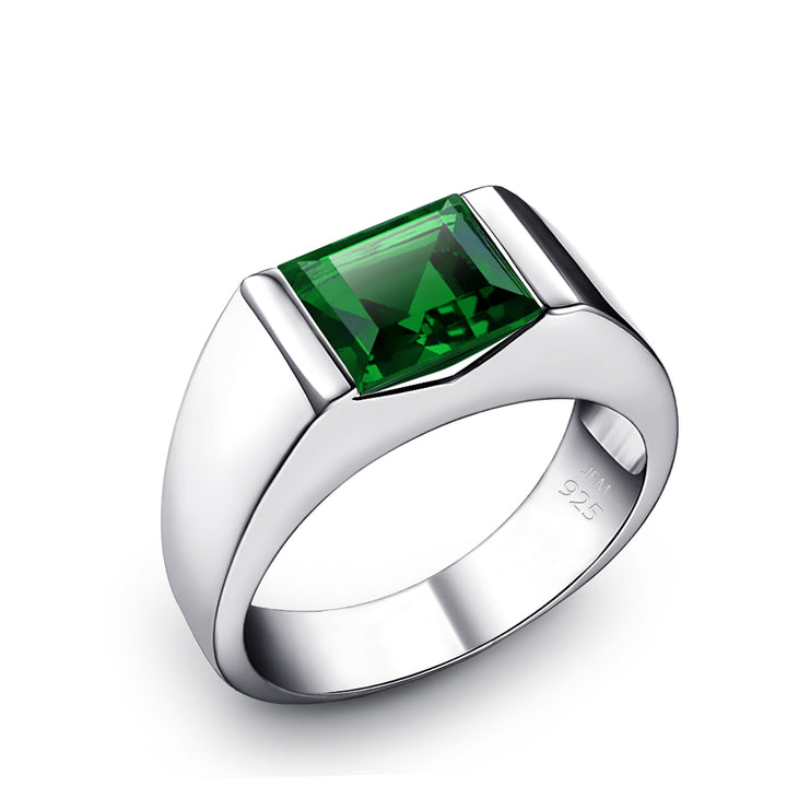 emerald Engagement Ring for Man