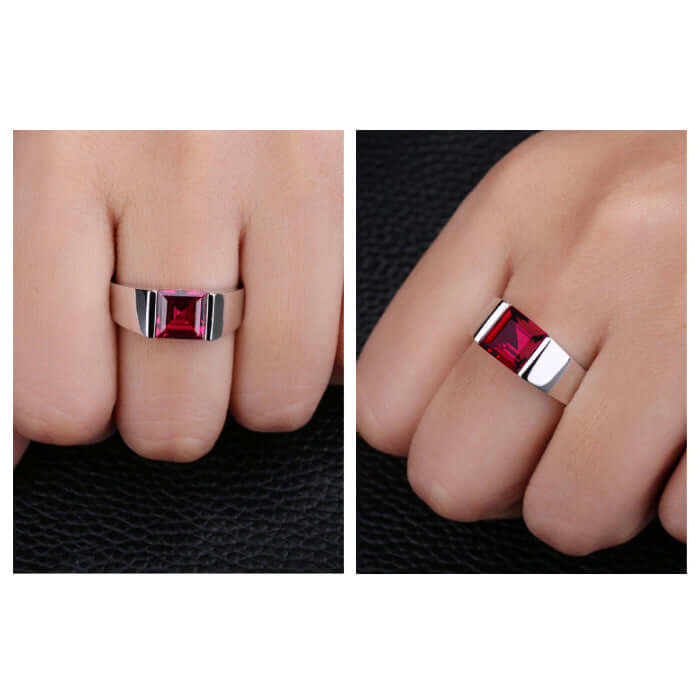 men's ring red