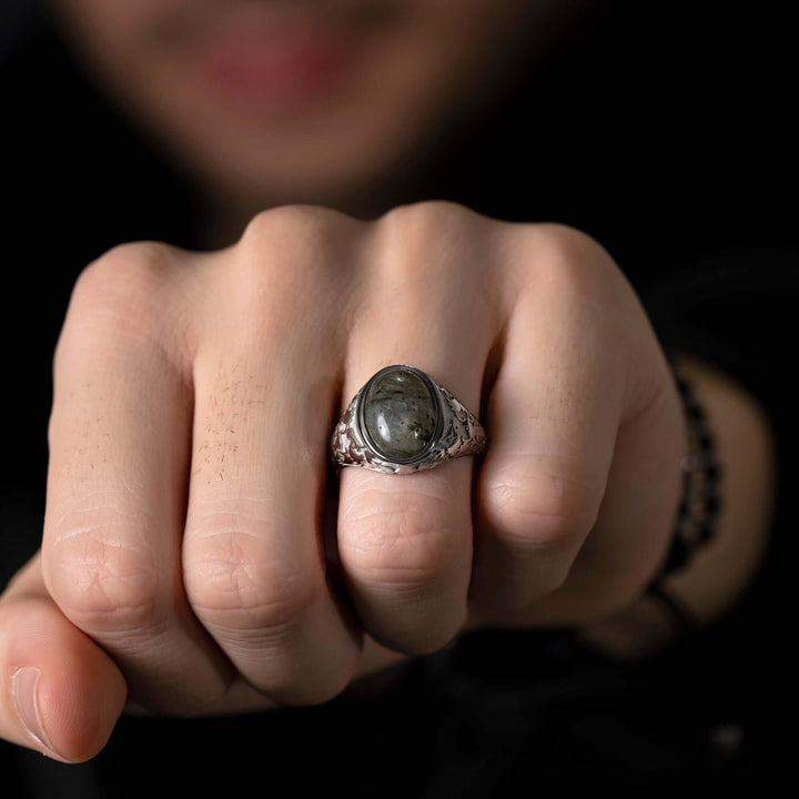 labradorite ring man