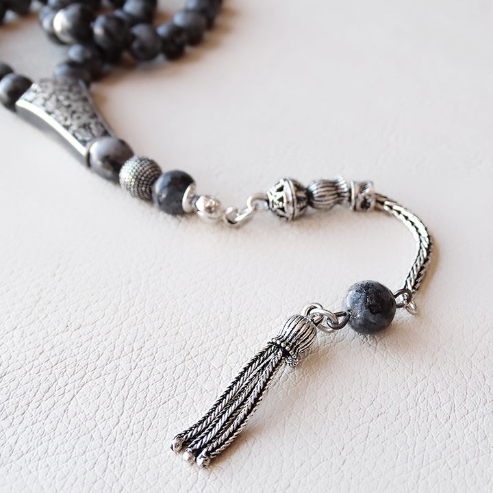 silver tassel tasbih mislim gift