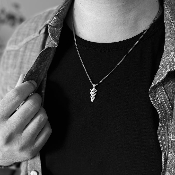 silver arrowhead pendant necklace