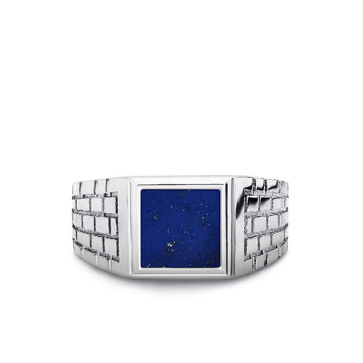 natural lapis ring man