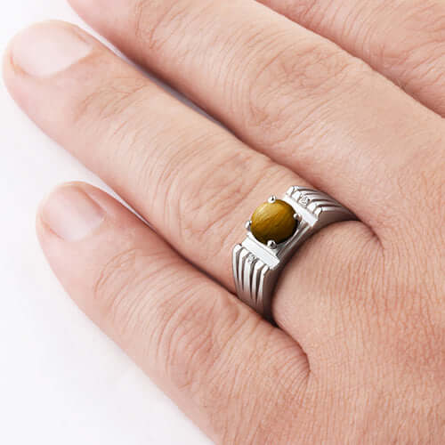 unique gemstone man ring