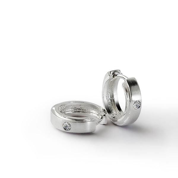 men's hoop earrings with stone