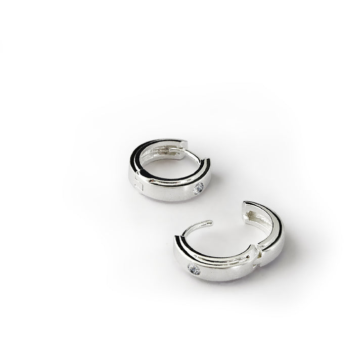 Medium Huggie hoops for man