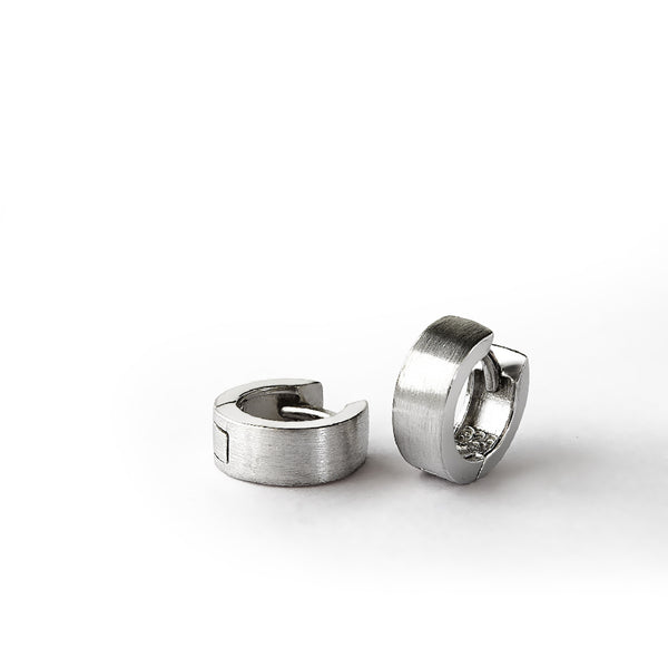 silver Hoop Earrings for Men
