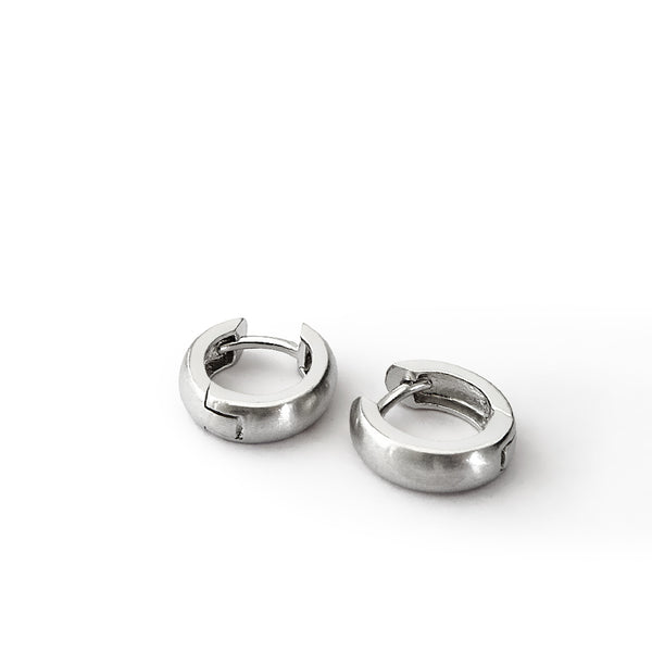 Mens domed Hoop Earrings