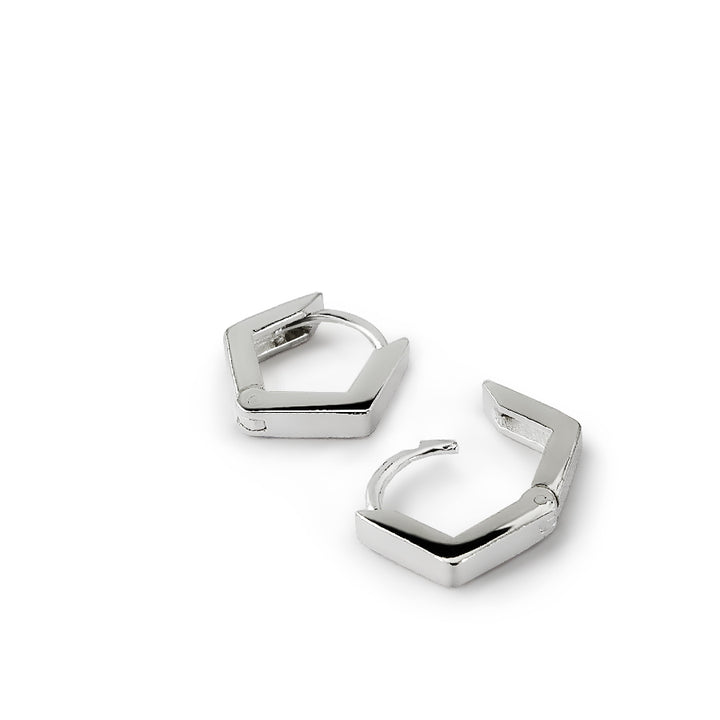 Men's geometric Silver Earrings