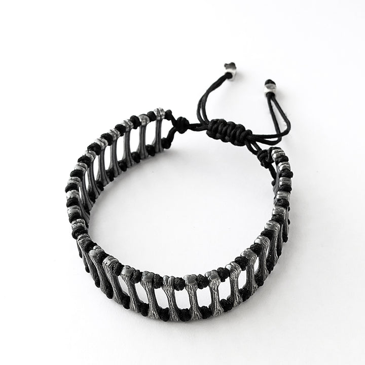 black rope bracelet for men