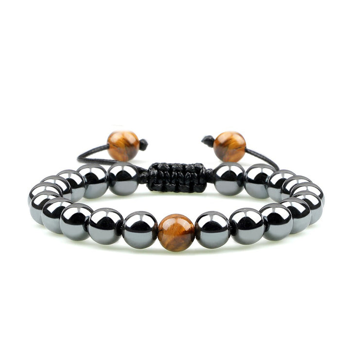 New Design Natural Hematite & Tiger Eye 2 Pieces Bracelets for Men | JFM