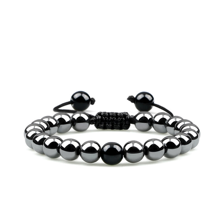 Hematite and Volcanic Stone Bracelet Set for Men Jewelry Gift | JFM