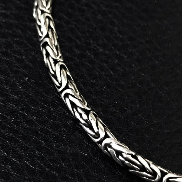 Solid Sterling Silver Mens Heavy Bali Byzantine King Bracelet Chain Link 8 inch