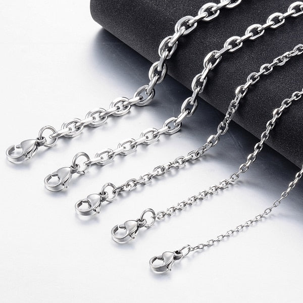 Silver Cable chain with Lobster Clasp