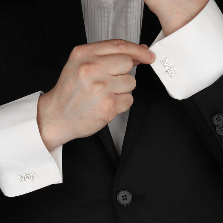 Personalized Name Cufflinks 925 Sterling Silver Initials