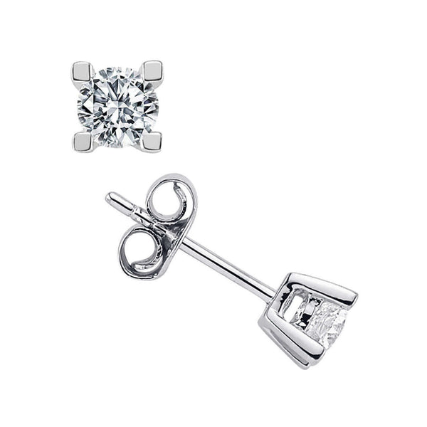 Round Cut Stud Earring man