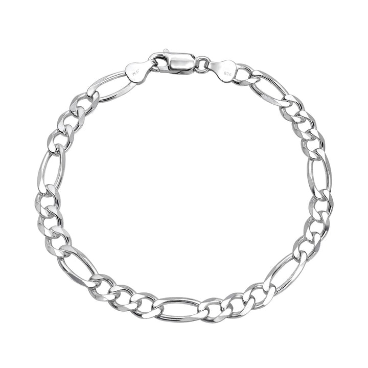 Figaro chain bracelet 7 mm wide