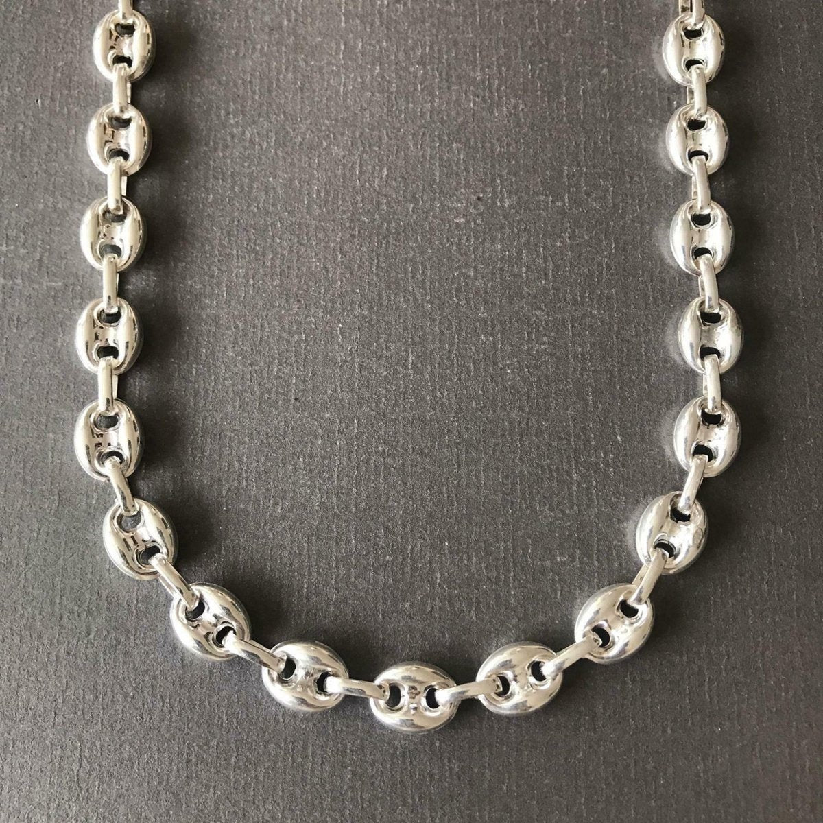 Men's Sterling Silver Mariner Link Chain Necklace - 14mm 925 Silver 26 Inch