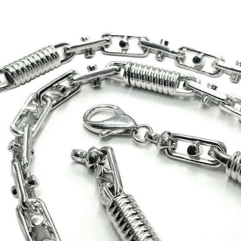 Monte Carlo Chain Men's 925 Sterling Silver Long Necklace