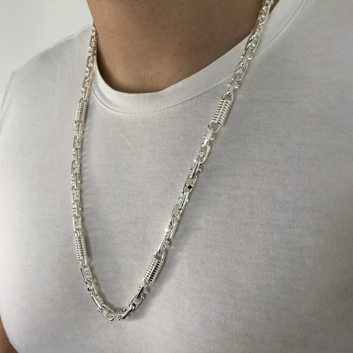 925 silver man chain necklace
